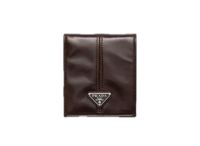 PRADA Leather Wallet with Coin Purse "Dark Brown"
