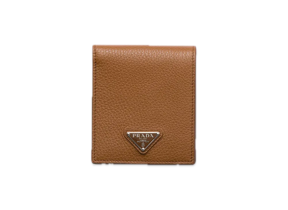 PRADA Leather Wallet with Coin Purse "Cognac"