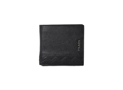 PRADA Saffiano Bi-fold Wallet "Black"