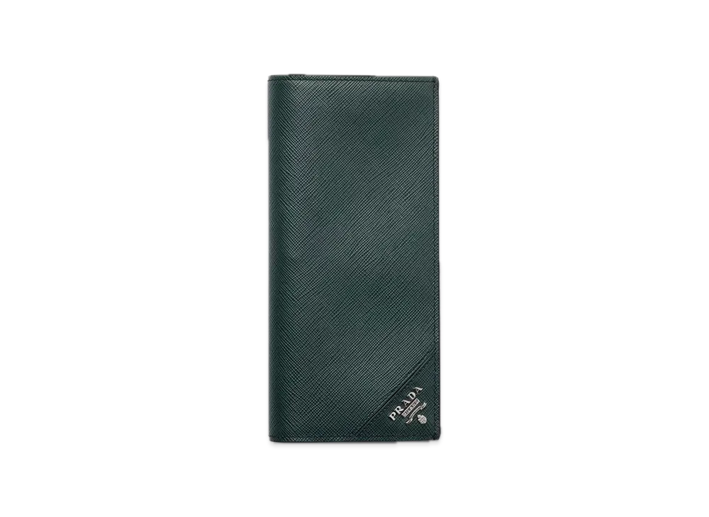 PRADA Saffiano Leather Wallet "Dark Green"