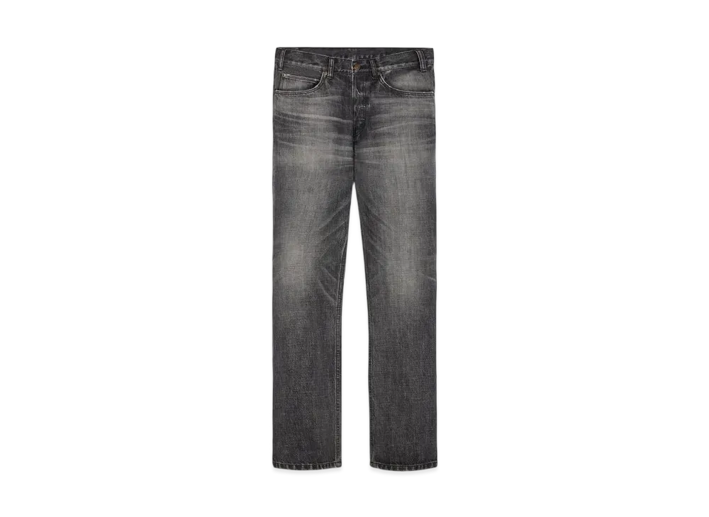 CELINE Men's Kurt Jeans in Miror Ink Wash Denim "Mirror Ink"