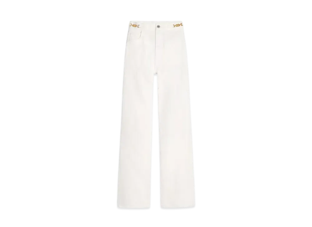 CELINE Women's Jane Flared Jeans "Optic White Wash"