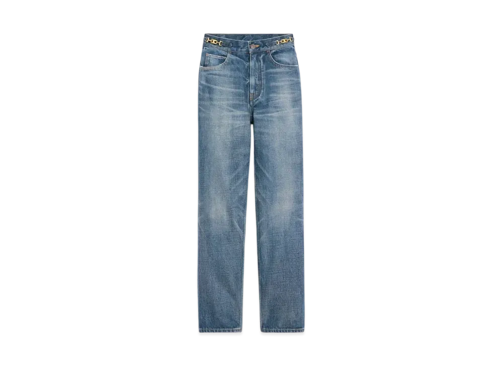 CELINE Margaret Jeans In Union Wash Denim "Union Wash"