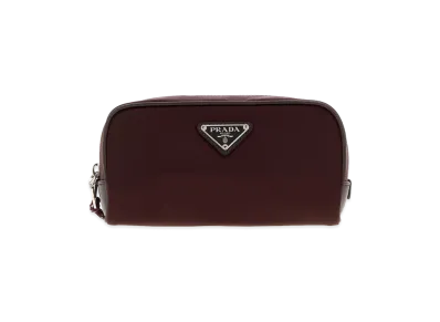 PRADA Aubergine Fabric Beauty Case "Burgundy"