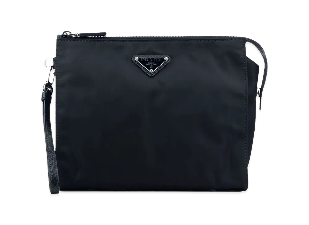 PRADA Re-Nylon And Saffiano Leather Necessaire "Black"