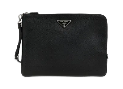 PRADA Saffiano Large Pouch "Black"