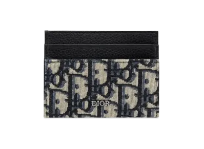 Dior Obrique Pattern Jacquard Card Holder "Beige/Black"