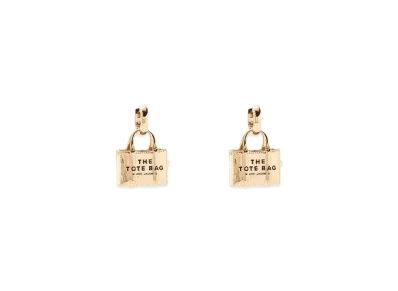 Marc Jacobs The Tote Bag Charm Earrings "Light Antique Gold"
