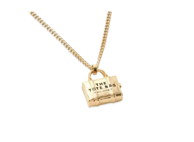 Marc Jacobs The Tote Bag Necklace "Light Antique Gold"