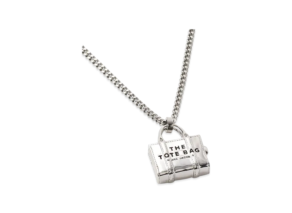 Marc Jacobs The Tote Bag Necklace "Light Antique Silver"