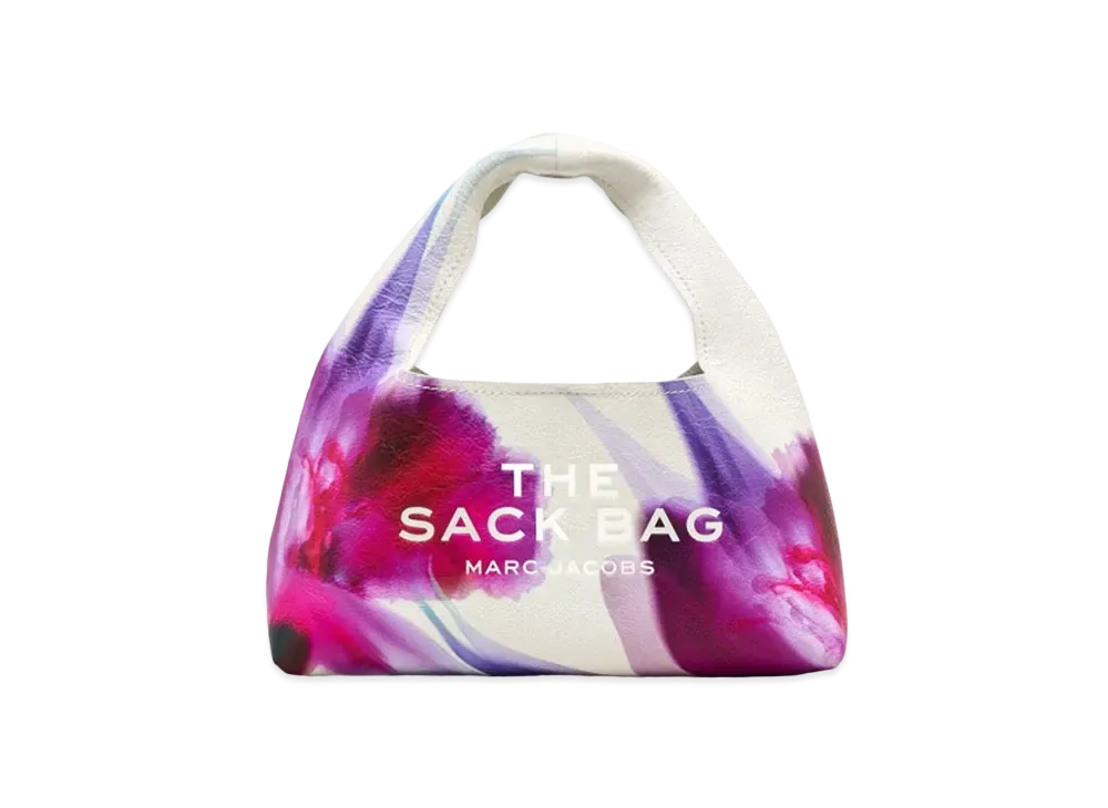 Marc Jacobs The Future Floral Leather Sack Bag Mini "White Multi"