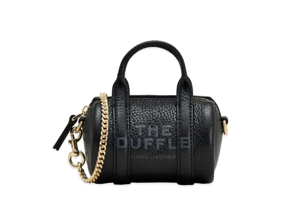 Marc Jacobs The Leather Nano Duffle Crossbody "Black"