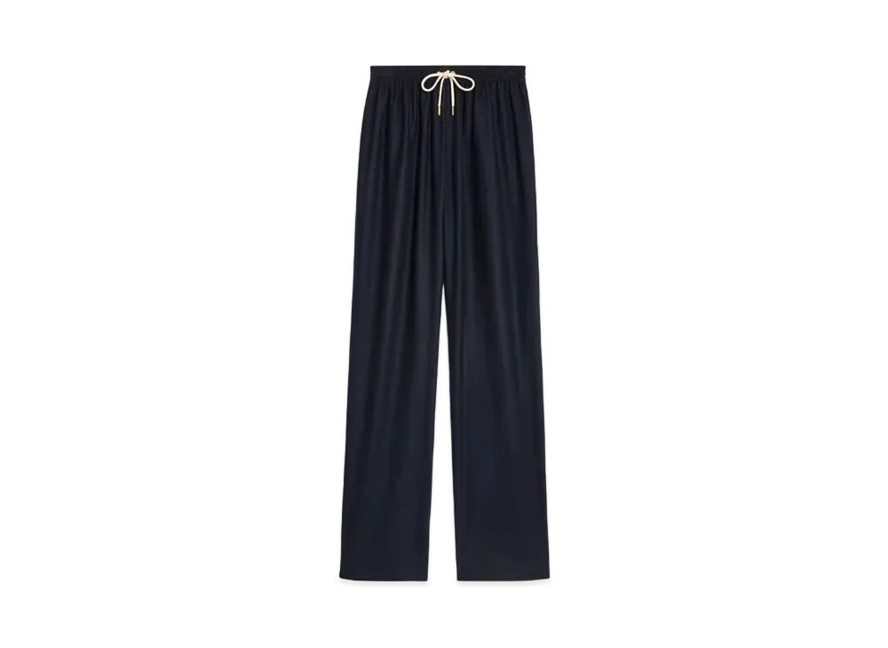 CELINE Straight Jogging Pants In Cashmere Flannel "Navy"