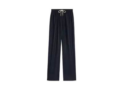 CELINE Straight Jogging Pants In Cashmere Flannel "Navy"