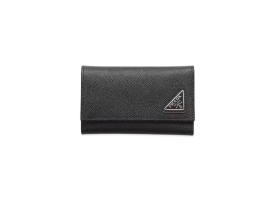 PRADA Saffiano Leather Key Case "Black"