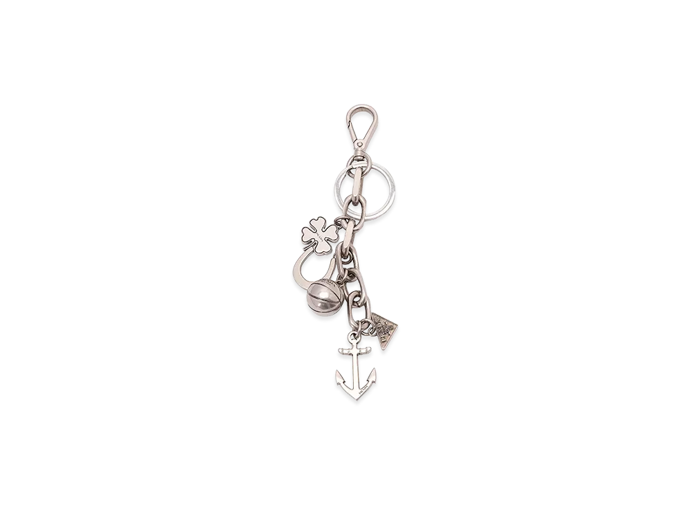 PRADA Silver Metal Key Ring "Grey"