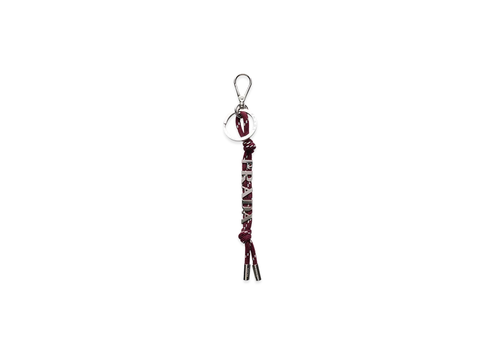 PRADA Speed Lock Cord Keyring "Burgundy"