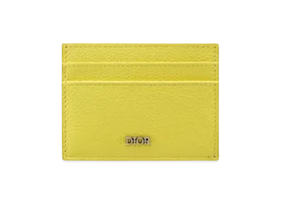 Dior Cow Leather Card Holder "Yellow"