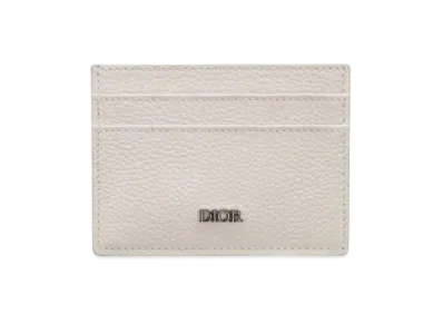Dior Grain Cow Leather Card Holder "Off White"