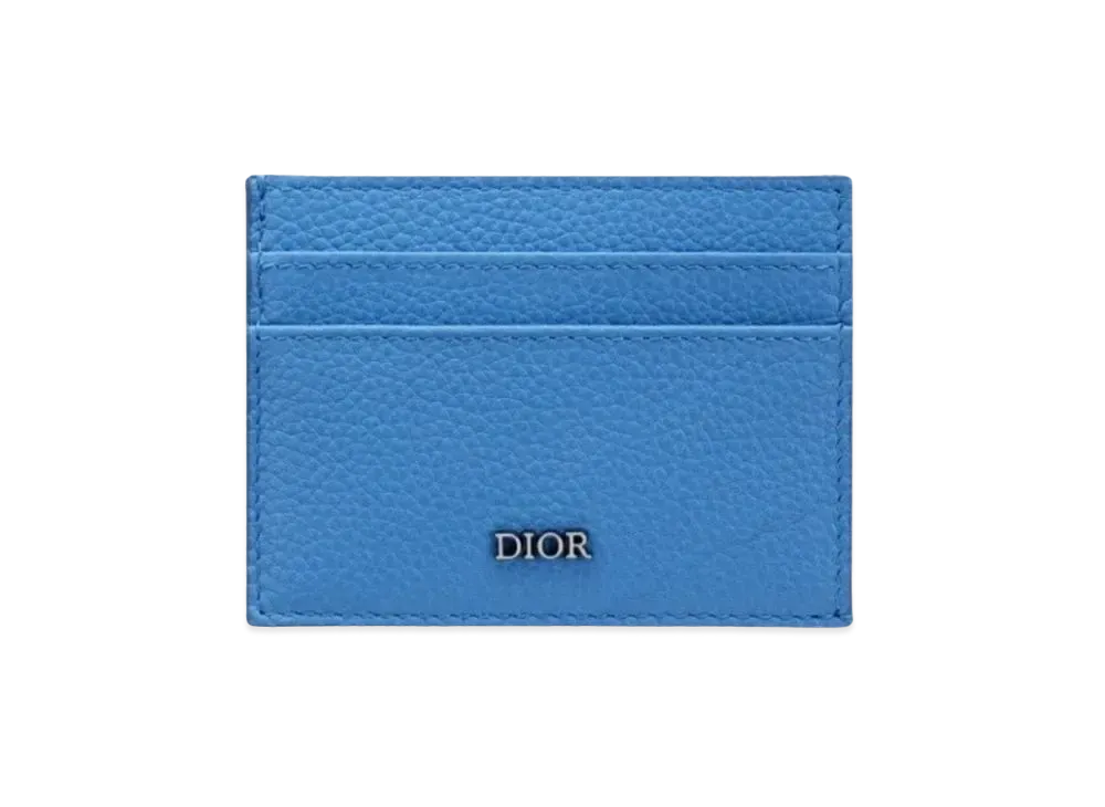 Dior Cow Leather Card Holder "Blue"
