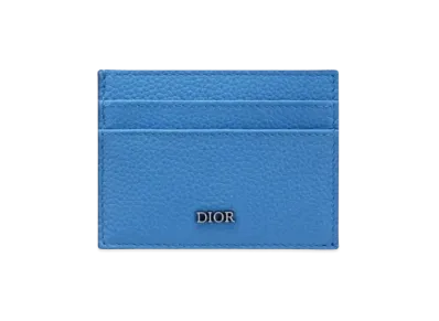 Dior Cow Leather Card Holder "Blue"