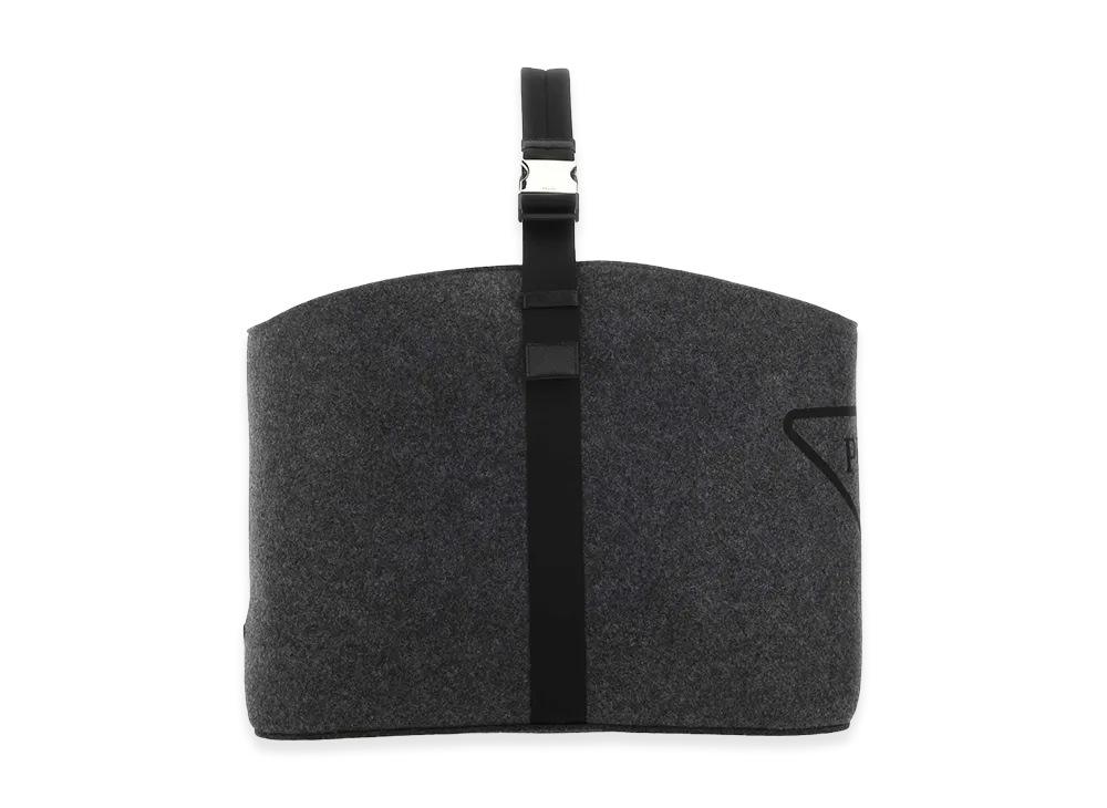 PRADA Felt Log Holder "Gray"