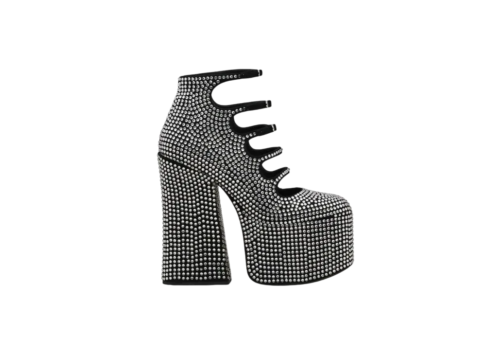 Marc Jacobs The Rhinestone Kiki Ankle Boot "Black/Crystal"