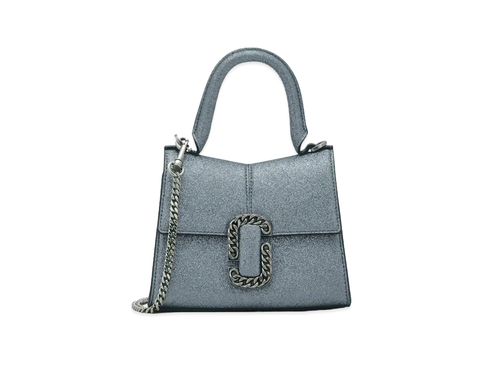 Marc Jacobs The Galactic Glitter St. Marc Mini Top Handle "Silver"
