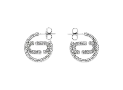 Marc Jacobs The J Marc Small Pave Hoops "Crystals"