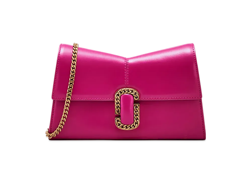 Marc Jacobs The St. Marc Chain Wallet "Lipstick Pink"