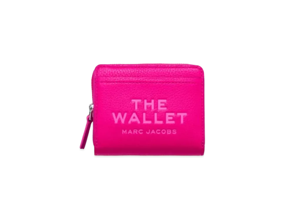 Marc Jacobs The Leather Compact Wallet Mini "Hot Pink"