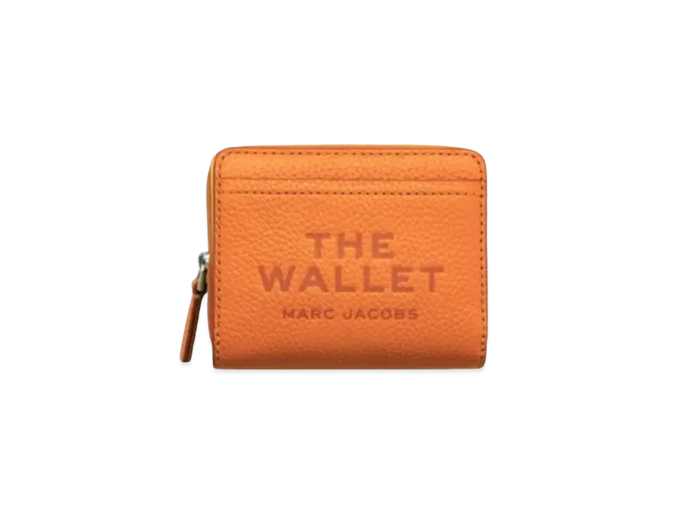Marc Jacobs The Leather Compact Wallet Mini Tangerine