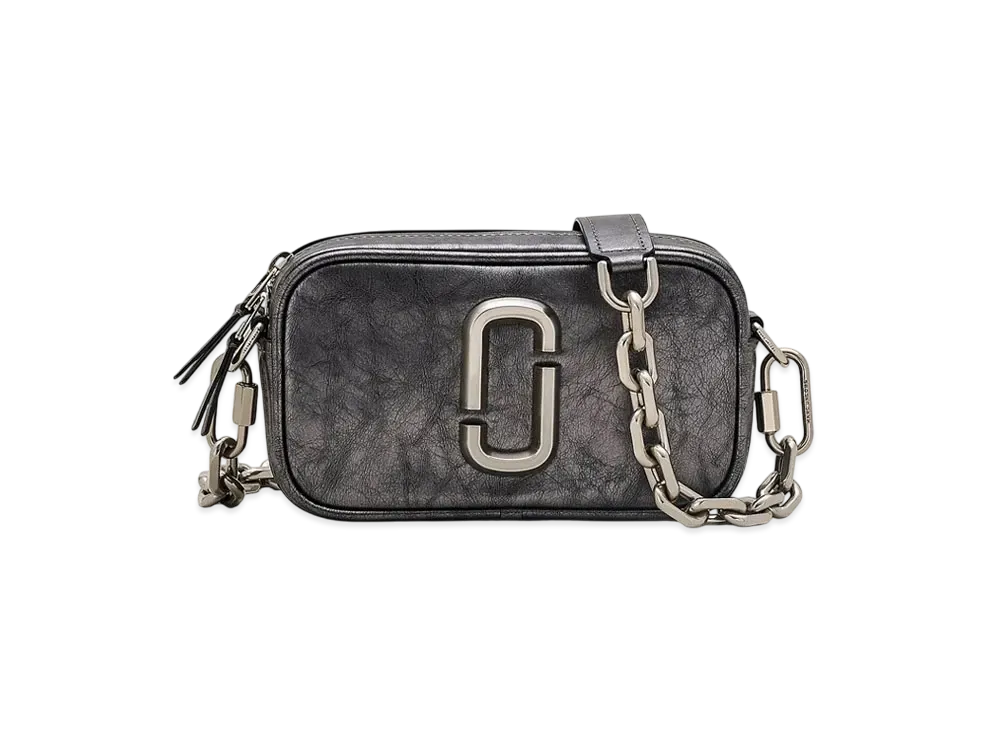 Marc Jacobs The Metallic Distressed Leather Snapshot Big Shot