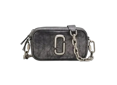 Marc Jacobs The Metallic Distressed Leather Snapshot Big Shot