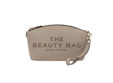 Marc Jacobs The Leather Beauty Bag Pouch "Cement"