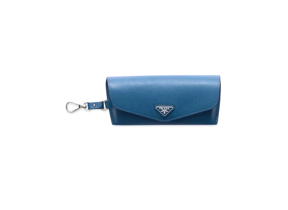 PRADA Saffiano Leather Eyeglasses Case "Blue"
