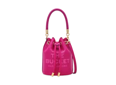 Marc Jacobs The Leather Mini Bucket Bag "Lipstick Pink"
