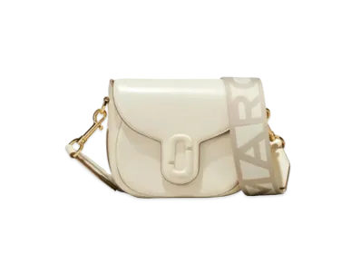 Marc Jacobs The Leather Covered J Marc Saddle Bag Small "Cloud White"