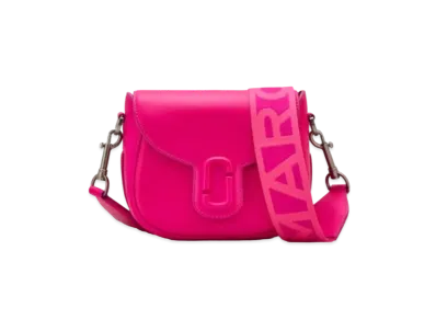 Marc Jacobs The Leather Covered J Marc Saddle Bag Small "Hot Pink"