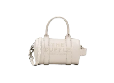 Marc Jacobs The Leather Duffle Bag Mini "Cotton/Silver"