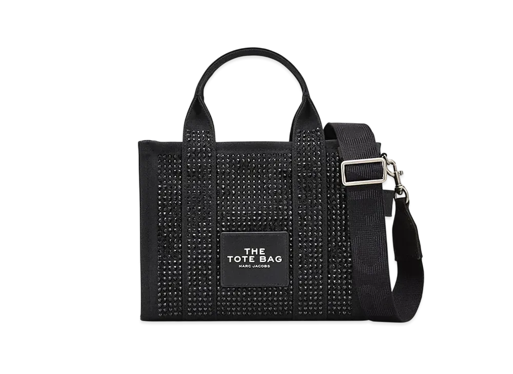Marc Jacobs The Crystal Canvas Tote Bag Small "Black Crystal"