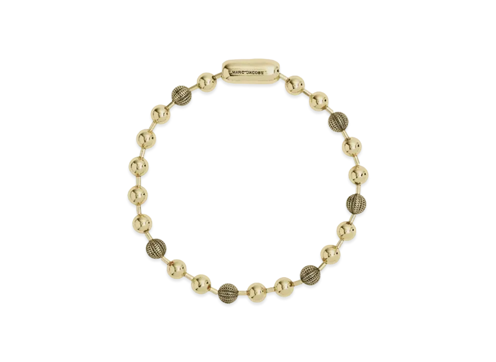 Marc Jacobs The Monogram Ball Chain Necklace "Light Antique Gold"