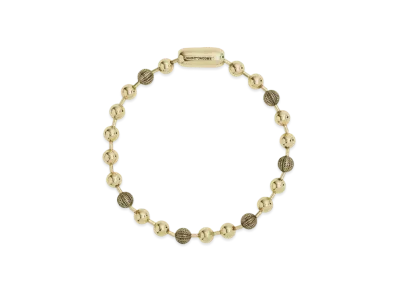 Marc Jacobs The Monogram Ball Chain Necklace "Light Antique Gold"