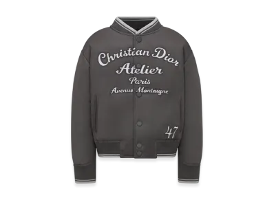 Dior Kids Christian Dior Atelier Teddy Blouson "Gray"