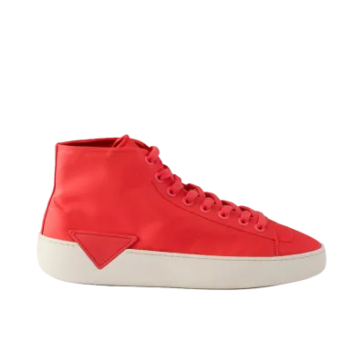 PRADA Re-Nylon High-Top Sneakers "Coral"