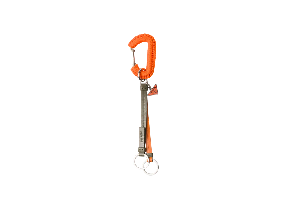 PRADA Leather Bag Charm "Orange"