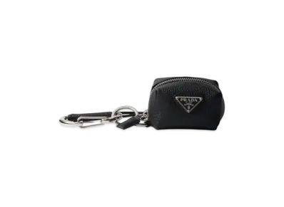 PRADA Leather Bag Charm "Black"