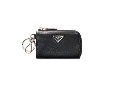 PRADA Saffiano Leather Mini Pouch "Black"