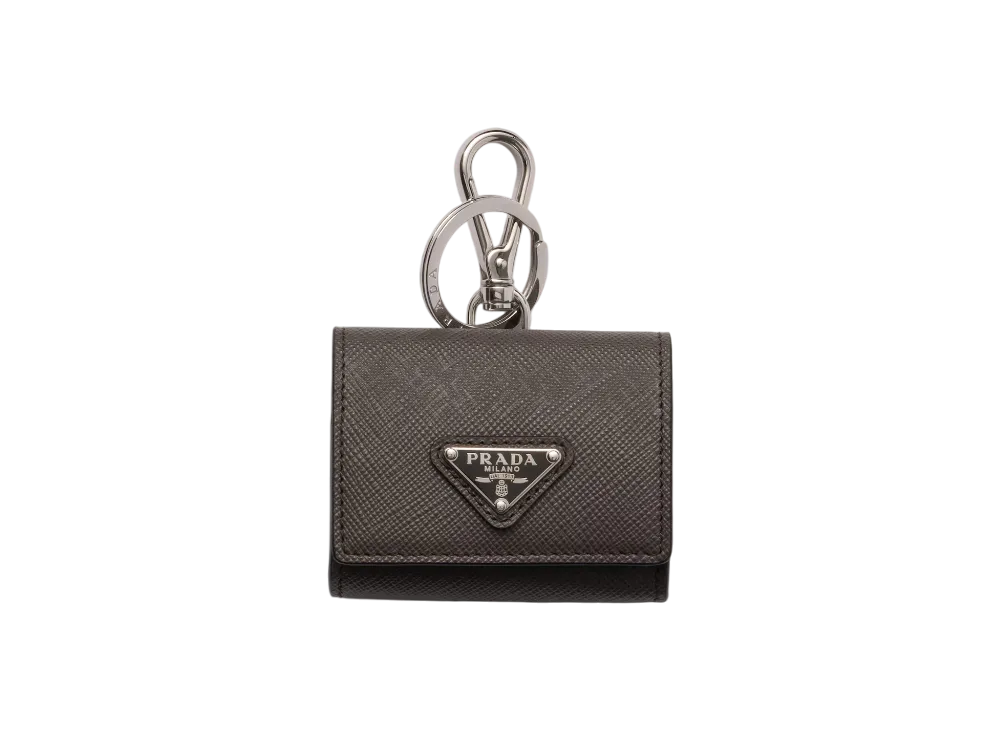 PRADA Saffiano Leather Earphone Case "Gray"