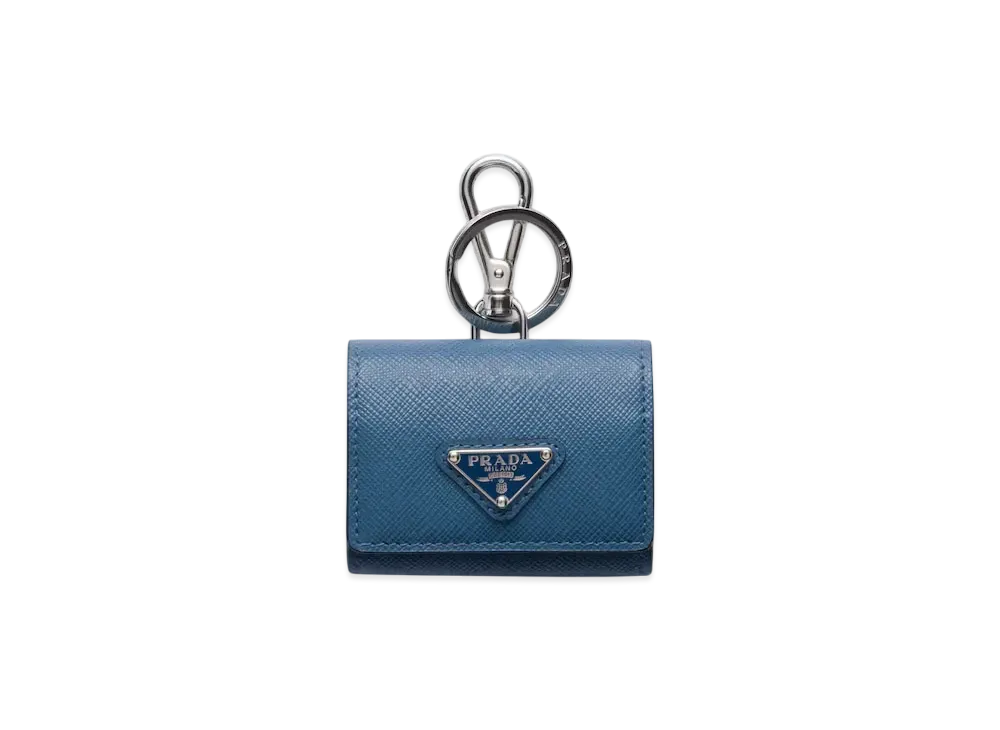 PRADA Saffiano Leather Headphone Case "Blue"